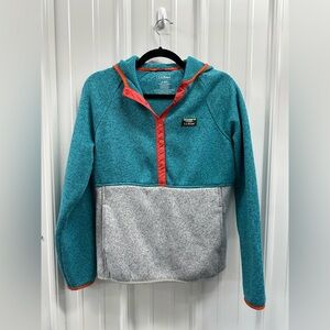 L.L. Bean Colorblock Fleece Hoodie Pullover